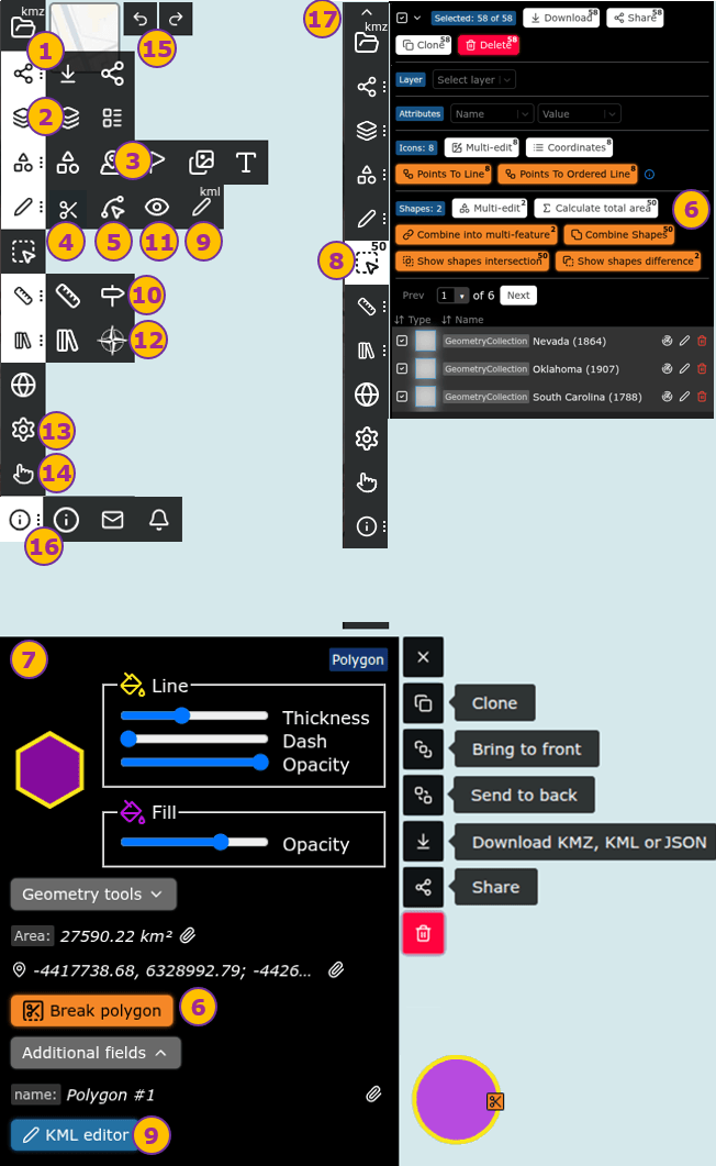 kmzmap.com menu